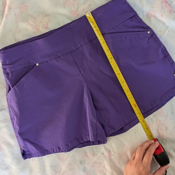 INC shorts Womens 8 Mid Rise Stretch Purple - Picture 5 of 6